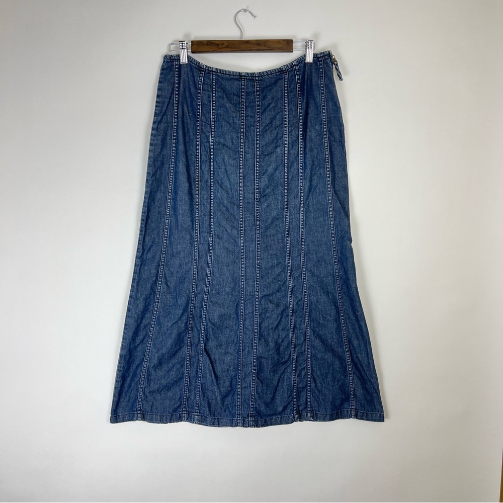 TOMMY HILFIGER Vintage denim panel skirt 12/L